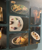 18 x Wall Mounted Perspex Picture Frames Depicting Images of Food and Drink