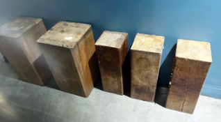 5 x Blocks of Solid Wood - Suitable Displays Items - Sizes Include 55 x 20 and 57 x 30 cms