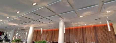 7 x Metal Cylinder LED Ceiling Lights Suspended From a Ceiling Mounted Chrome Bar - 140cm Total Drop