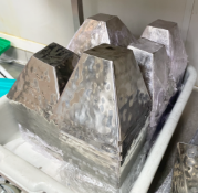 Approx 70 x Silver Pitted Metal Food Basket Holders