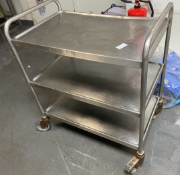 1 x Stainless Steel Three Tier Food Trolley