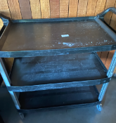 1 x Serving Trolley - Aluminium and Plastic Construction