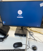 1 x Dell Optiplex 3090 Mini SFF PC with Flatscreen Monitor and Cables