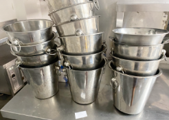 14 x Stainless Steel Ice Buckets
