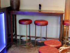 1 x Rectangular Wooden Bar Table - 104 x 160 x 45 cms