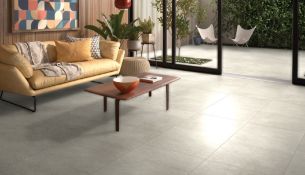 5 x Boxes of RAK Porcelain Tiles - Design Concrete Range - Sand Colour Matt Finish - Size: 120x60cm