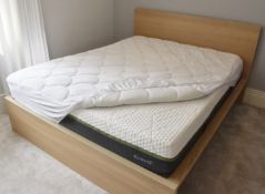1 x Wooden Bedframe with EMMA Diamond Hybrid King Size Mattress + Protector - Original Value £2,