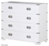 1 x Luxury Campaign-style Chest of Drawers - Original RRP £1,195 - Ref: VKH102 - CL942 - NO VAT
