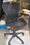 1 x Black Herman Miller Office Swivel Chair