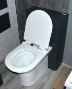 1 x Ceramic BTW Toilet Pan and Soft Close Seat - Dimensions: H43 x W20 x D57 cms