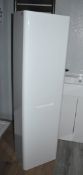 1 x Wall Mounted White Gloss Bathroom Tall Boy Unit - Includes Fixing Brackets