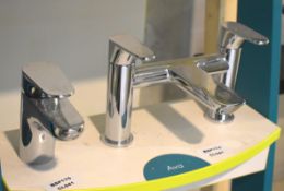 1 x Set of Vado Axces Ava Chrome Bathroom Taps - Includes Basin Mixer and Bath Filler Taps