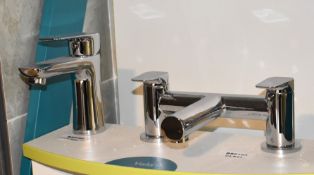 1 x Set of Vado Axces Vala Chrome Bathroom Taps - Includes Basin Mixer and Bath Filler Taps