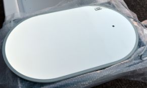1 x Illuminated LED Defogger Bathroom Wall Mirror - Dimensions: 50 x 80 cms Display