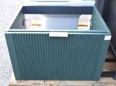 1 x Wall Mounted 600mm Bathroom Vanity Unit with a Fluted Fascia and Green Finish RRP £521