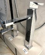 1 x High Rise Basin Mixer Tap with a Chrome Finish