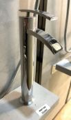 1 x High Rise Basin Mixer Tap with a Chrome Finish