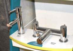 1 x Set of Vado Axces Nuri Chrome Bathroom Taps - Includes Basin Mixer and Bath Filler Taps