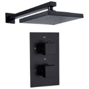 1 x Trisen Bojac Black Concealed Thermostatic Shower Set - Brass with a Black Finish - RRP £300