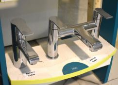 1 x Set of Vado Axces Irlo Chrome Bathroom Taps - Includes Basin Mixer and Bath Filler Taps