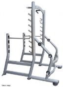 1 x Heavy Duty Commercial Quality Squat Rack with 14 x Assorted Branded Gym Weights and Lifting Bar