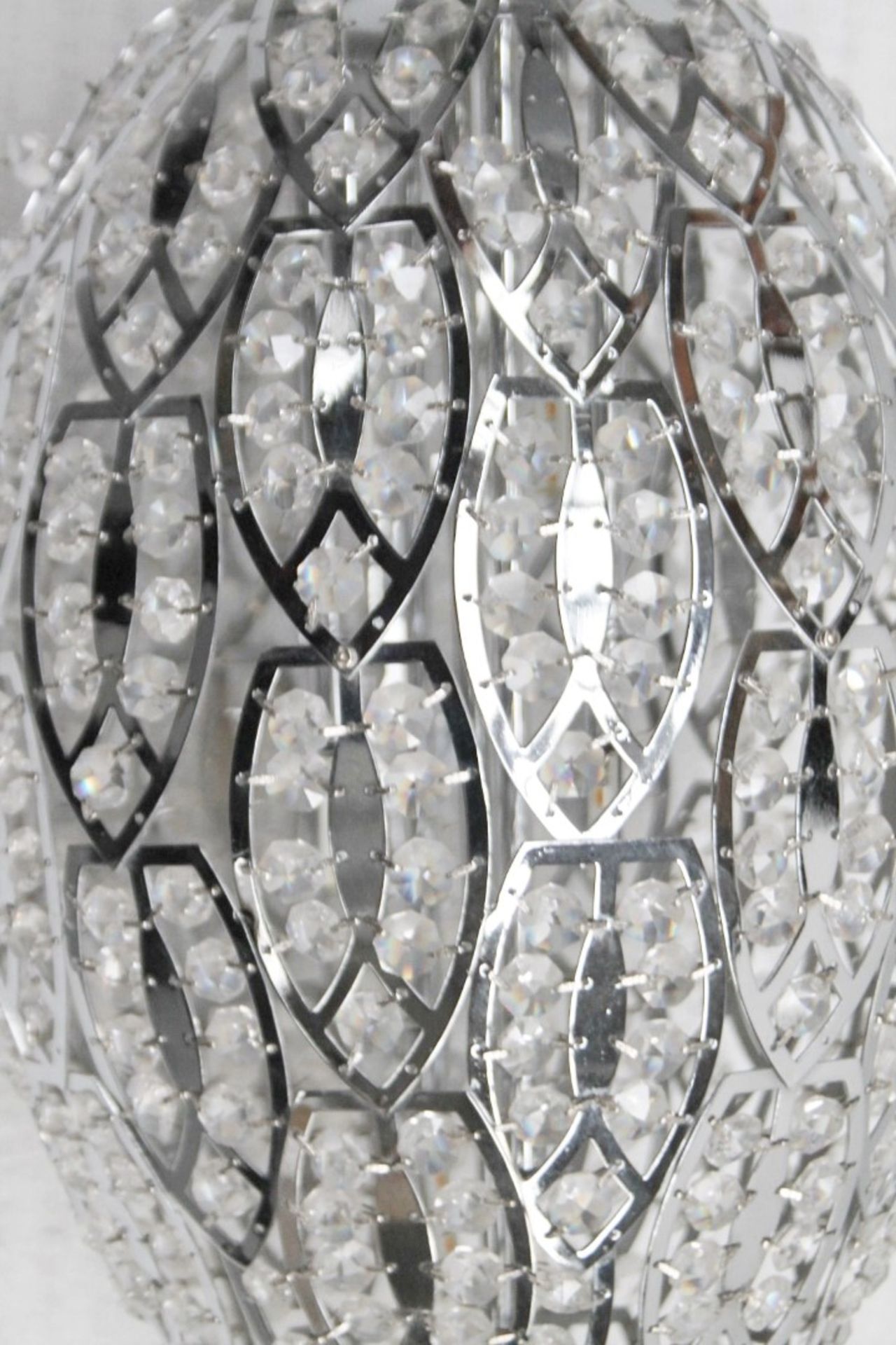 1 x High-end Italian LED Egg-Shaped Light Fitting Encrusted In Premium ASFOUR Crystals - RRP £4,000 - Image 8 of 9