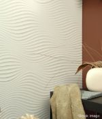 5 x Assorted VIRTUELL Decorative Concrete 3D Wall Panels featuring a Moulded Wave Design in
