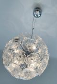 1 x Opulent Glass Floral Ceiling Pendant Light Fitting - NO VAT ON THE HAMMER