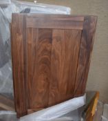 Assorted Collection of Solid Walnut Cabinet Doors and Shelves - Includes 5 x Doors (46 x 48cms), 2 x
