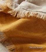 1 x Brier Linen Throw - Dijon Yellow - Original Retail £295.00 - Ref: NA/A18490-1-11-1538-10/P22 - C