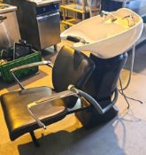 1 x Hairdressers Salon Hair Wash Station - Dimensions: H100 x W59 x D115 cms