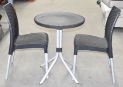 1 x KETER Outdoor Rattan-style Table & Chair Set - Ref: ALT103/104/105 - CL942 - NO VAT ON THE