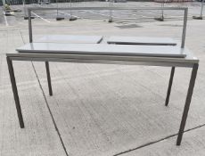 1 x Illuminated Retail Shop Display Table in Grey - Ref: HPS330/7684348/WH3 9-24 - CL987 - Location: