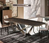 1 x CATTELAN ITALIA 'KM07 Matt Portoro' Designer 2.4-Metre Ceramic Dining Table Top