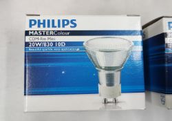 11 x PHILIPS Mastercolour Cdm-Rm Mini 20W/830 10D Gx10 Bulbs - Mod20Cdmrm10 - RRP £550 - Ref: