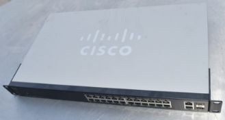 1 x CISCO SG200 26-Port Gigabit Smart Switch with Rack Mounts - Original Value £1,050 - Ref:
