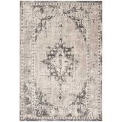 1 x Asiatic London Revive Medallion Rug In Grey (RE02) - Dimensions: 200x290cm - Power Loomed In Bel