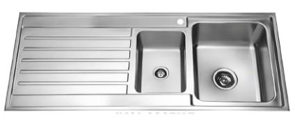 1 x Swan Laxa 1000mm 1.25 Bowl Stainless Steel RH Sink - New Boxed Stock - Ref: RH5360 - CL011 - Loc
