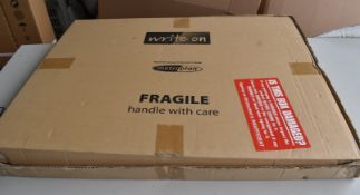 1 x Metroplan WriteOn Glass Magnetic Whiteboard in Yellow - Perfect For Contempory Offices - RRP £