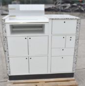 1 x Marble Clad Retail Till Unit - Ref: HPS336/7248997/WH3 9-24 - CL987 - Location: Altrincham
