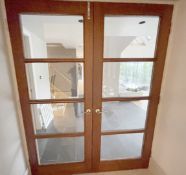 1 x Premium Hardwood Double Doors - Ref: ARL026/DIN - CL943 - NO VAT ON THE HAMMER - Location: