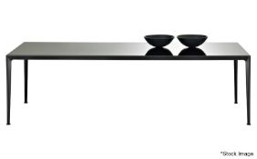 1 x B&B ITALIA 'Mirto' Designer 2.5-Metre Glossy Black Marble Dining Table Top *See Condition*
