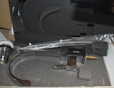 1 x Water Front Basin Mixer with PUW Swan Neck - Brass Mixer with Polished Chrome Finish - New Boxed