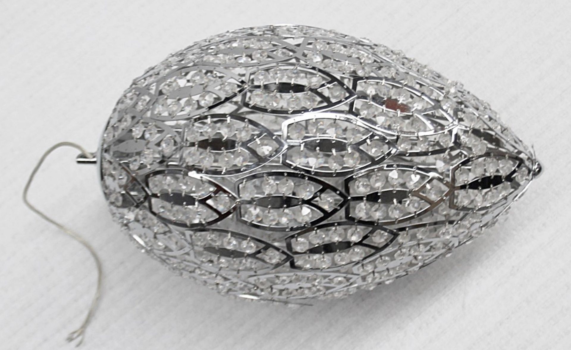 1 x High-end Italian LED Egg-Shaped Light Fitting Encrusted In Premium ASFOUR Crystals - RRP £4,000 - Image 7 of 9