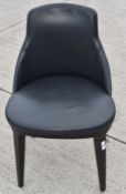 Set of 3 x Matching Black Leather Upholstered Chairs - Ex-Display - Ref: 7682373 / HPS318+319+