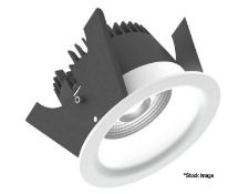 1 x ILLUXTRON Linea 75 Dimmable High Voltage Downlight - Hv-Fd Ws White Triac 800Lm 3000K 80Deg -