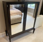 1 x Mirror Wenge Bedroom Anwar Unit - Ref: BLN114 - CL939 - NO VAT ON THE HAMMER - Location: