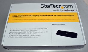 1 x StarTech USB 3.0 HDMI/DVI/VGA Laptop Docking Station With Audio and Ethernet - New and