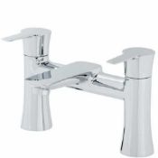 1 x Cassellie Pedras Bath Filler Mixer Tap - Solid Brass Mixer Tap with a Polished Chrome Finish - N