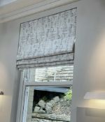 Pair of Bespoke Premium Lined Window Blinds and 1 x Door Blind on EVAGLIDE Motorised Tracks